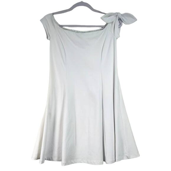 Susana Monaco Dress Small White Pleated Stretch Preppy Tennis Neutral Nautical** - Picture 1 of 11